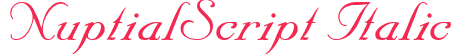 NuptialScript Italic